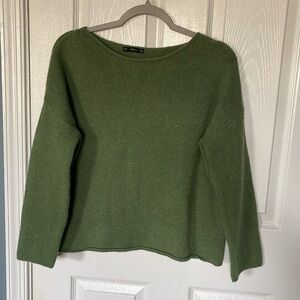 Green knit sweater from Zara
